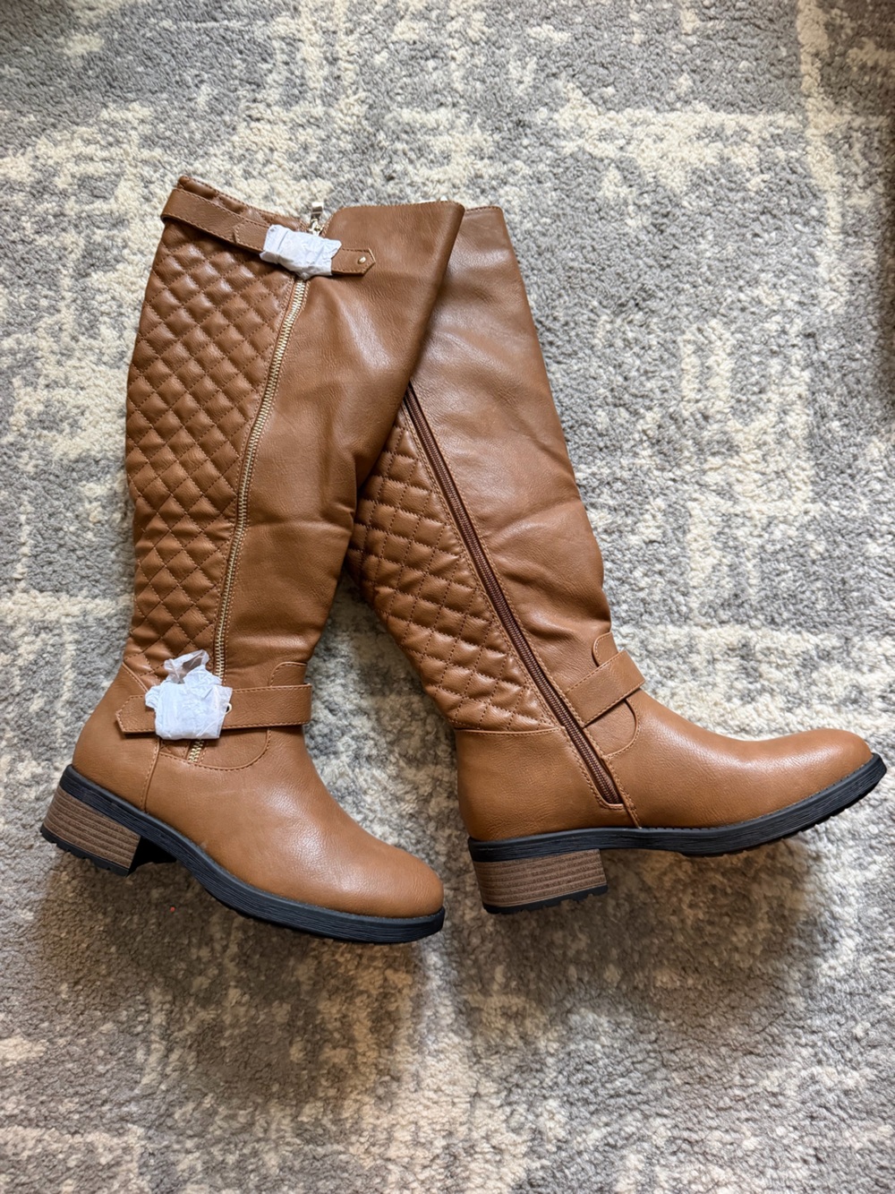 Dream Pairs Tall Quilted Over-The-Knee Boots - Brown